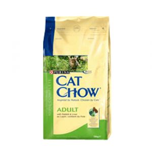Пурина Cat Chow Adult 12113367, Крольчатина Печень, для Кошек, 15 кг ― Магазин «ZООвосторг»
